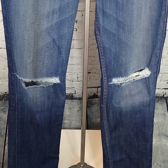 Hudson Collin Flap Waist Size 27 Dark Wash Distressed Skinny Jean - Picture 5 of 16